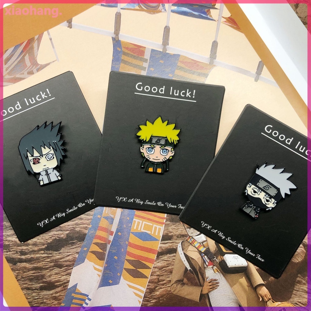 เข็มกลัดโลหะ รูปการ์ตูนนารูโตะ Daybreak Wheel Eyes Rebellious Shuriken Pin เครื่องประดับ สําหรับเพื่อน