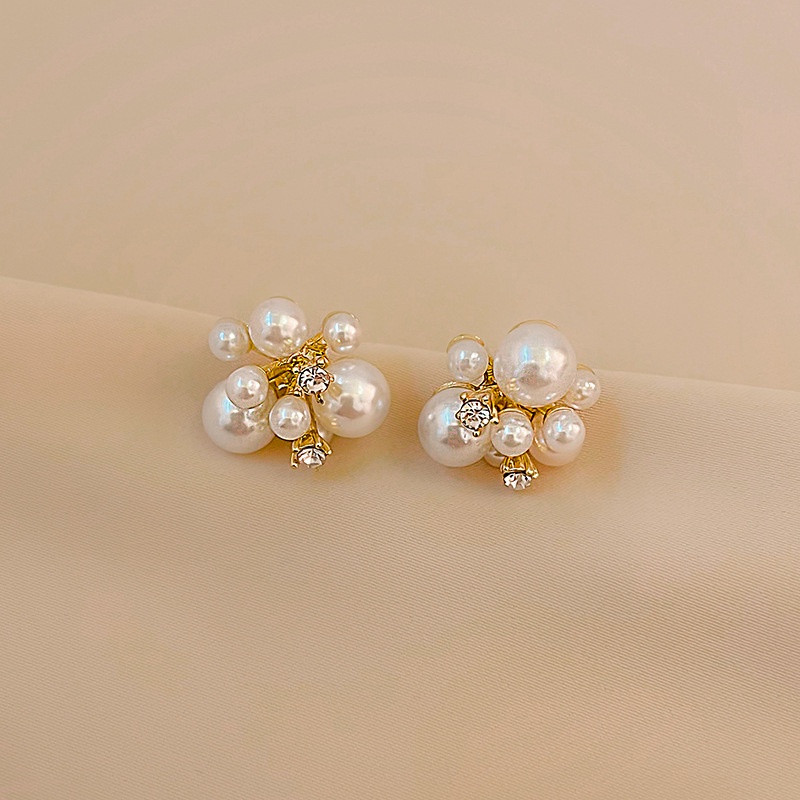เครื่องประดับ ต่างหูน่ารัก สีทอง แฟชั่นสไตล์เกาหลี สําหรับผู้หญิง