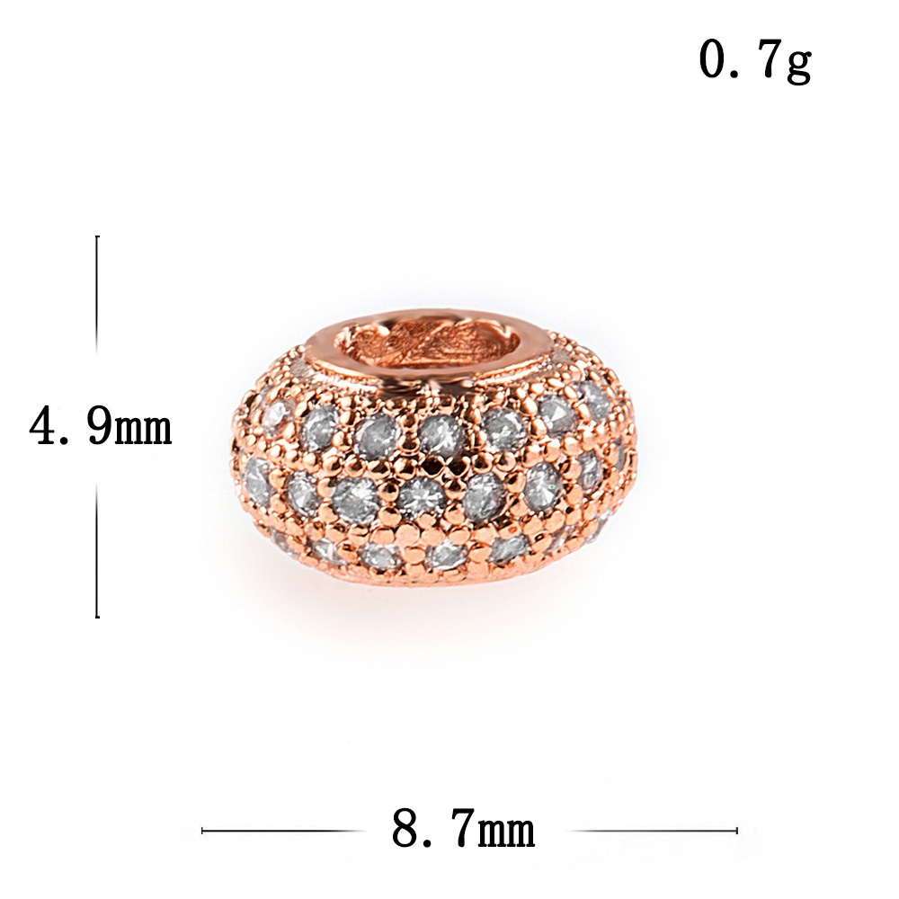เครื่องประดับ ลูกปัดลูกคิด ทองแดง ทรงกลม DIY