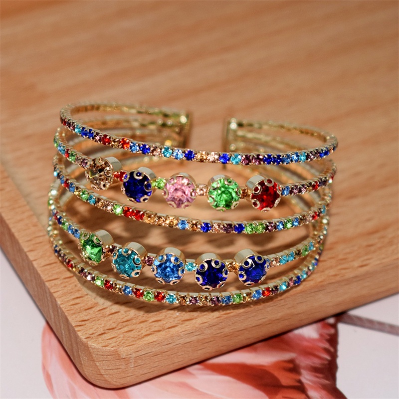 เครื่องประดับ สร้อยข้อมือ แบบเปิด อเนกประสงค์ หรูหรา สไตล์ยุโรป และอเมริกา