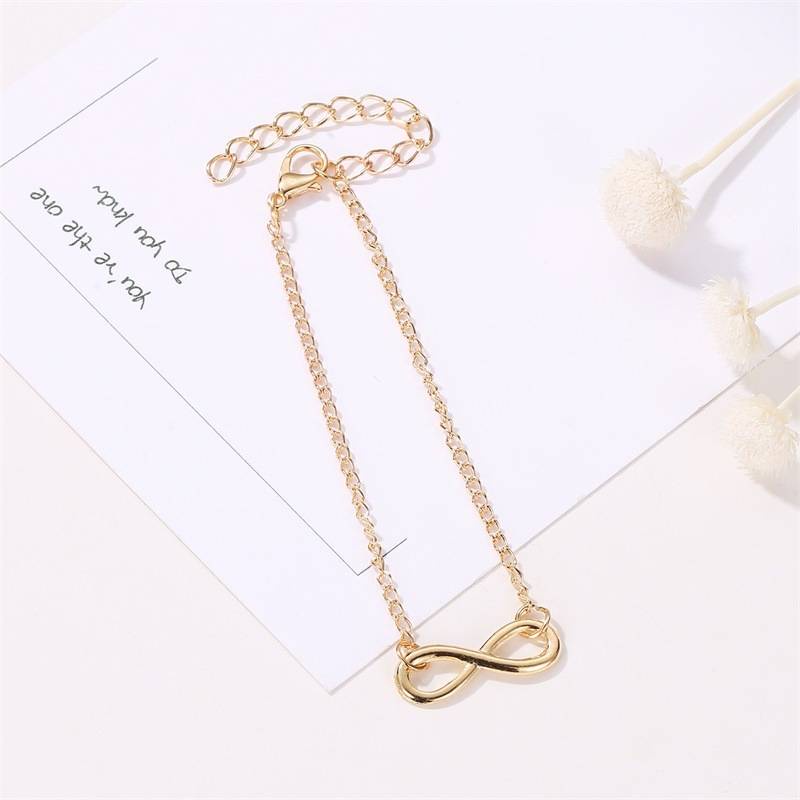 เครื่องประดับแฟชั่น สร้อยข้อมือ Infinity กำไลข้อมือเลขแปด 8 เลขมงคล สไตล์เกาหลี B13
