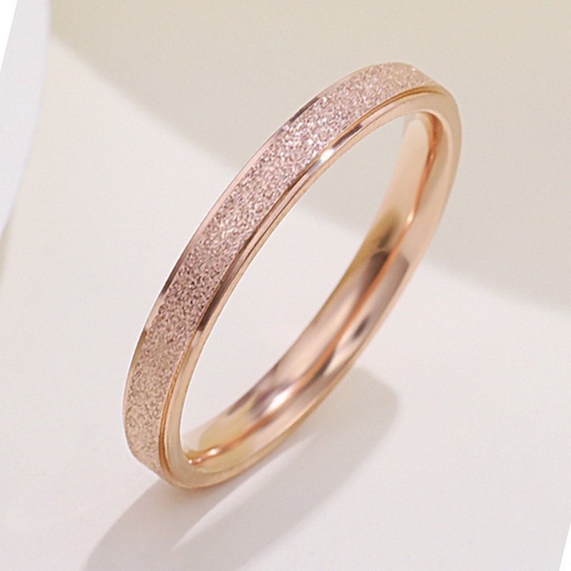 เครื่องประดับแหวนสแตนเลสสีทองสีเงินสไตล์เกาหลี Unisex #5040 2มม.