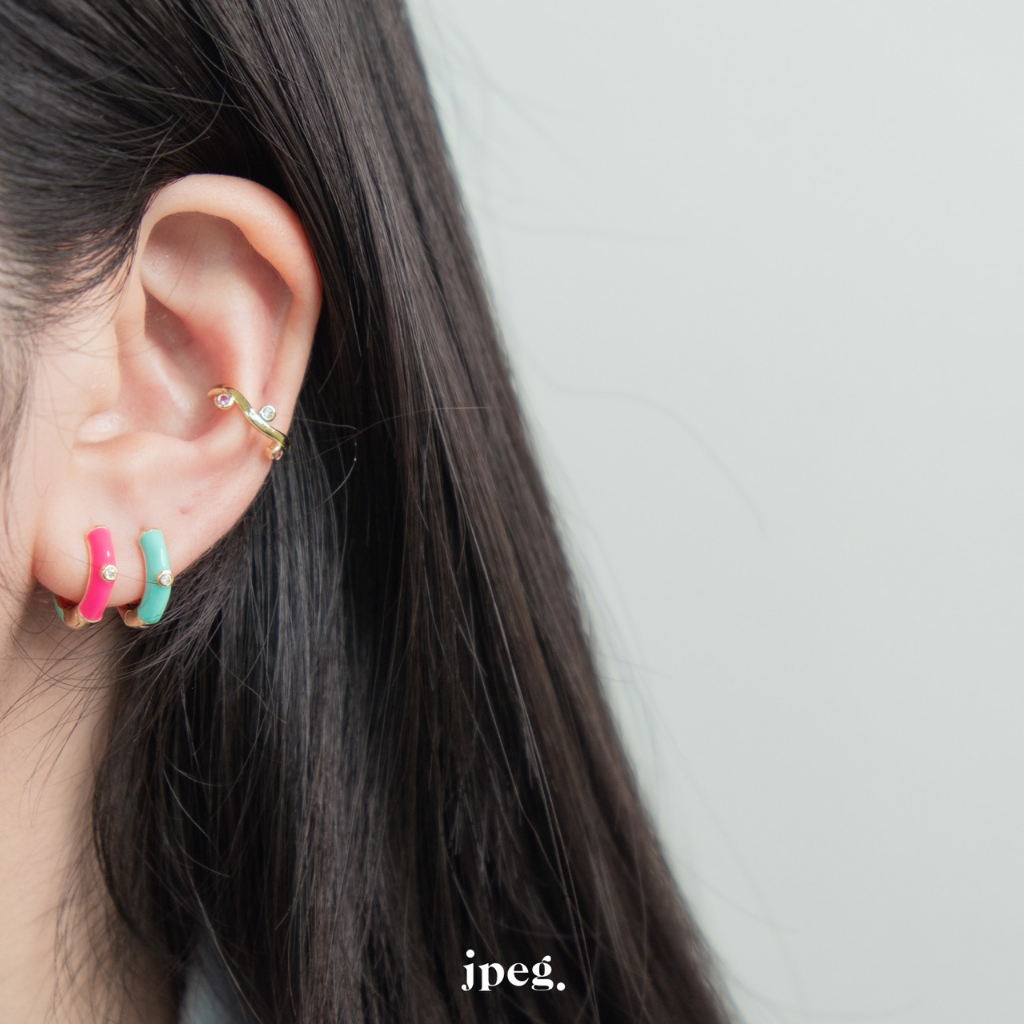 (เฉพาะ 4.4 ลดเหลือ 108 บาท) - spaghetti ear cuff (brass)
