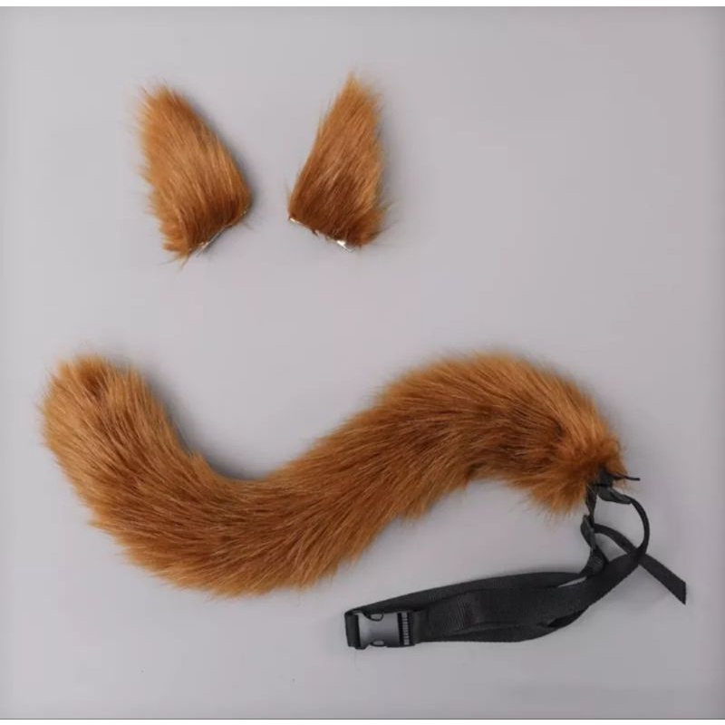 เซ็ทแมวขนฟู กิ้บหูแมว หางเข็มกลัด/ริบบิ้นมัดเอวในตัว [พร้อมส่ง] มีสีเยอะกว่าที่ลงไว้