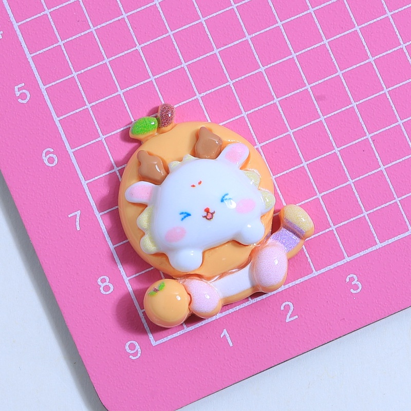 เรซิ่น diy กิ๊บติดผมเรซิ่น รูปการ์ตูนมังกรปีใหม่ เครื่องประดับผม diy แบบสร้างสรรค์