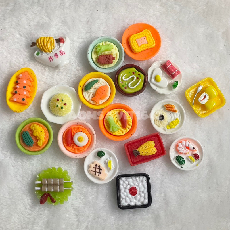 เรซิ่นรูปอาหาร เรซิ่นอาหารจิ๋ว เรซิ่นdiy คละแบบ10ชิ้น อุปกรณ์ตกแต่งเคสมือถือ กิ๊บช้อป Accessories