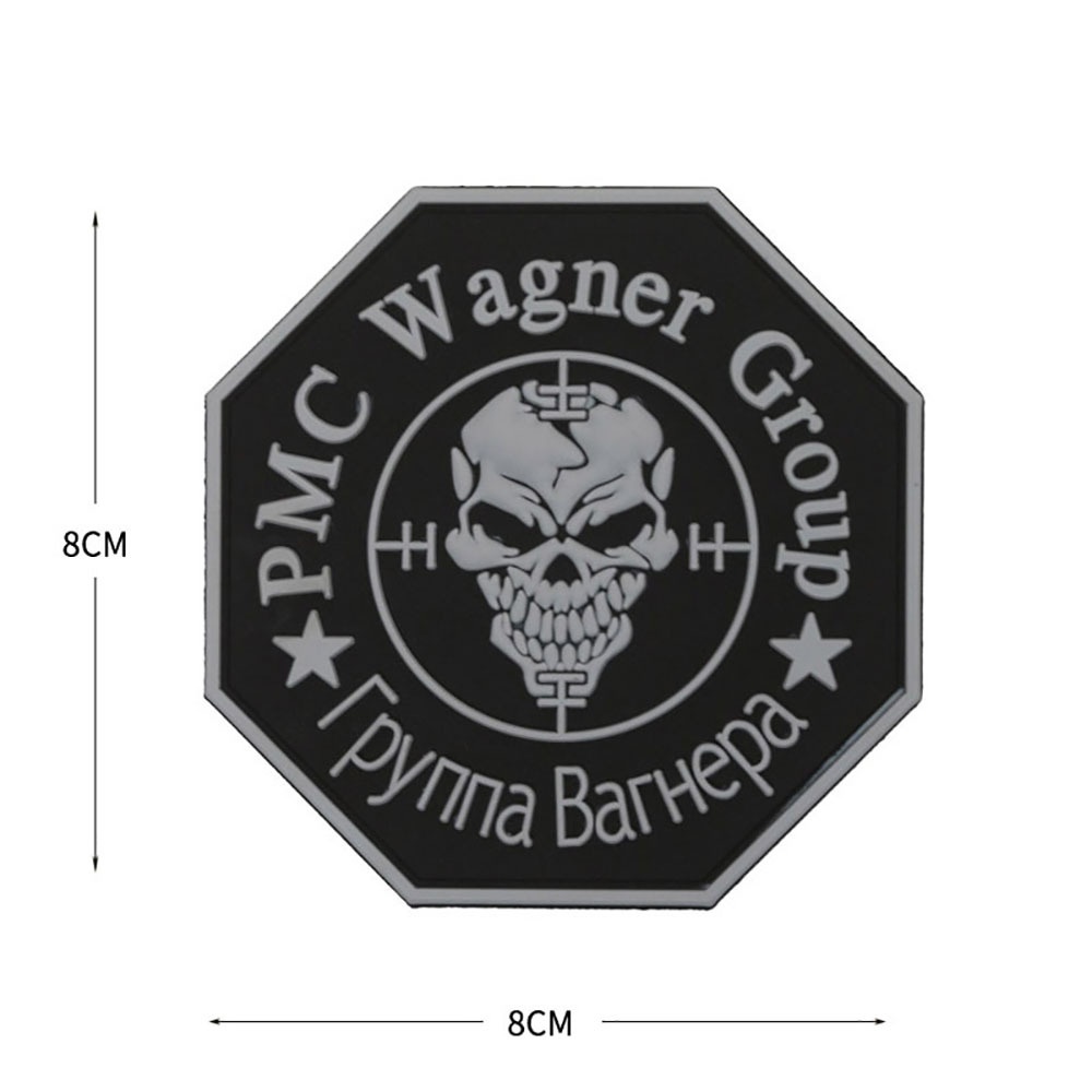 แผ่นแพทช์ pvc ลายตราสัญลักษณ์ Russian PMC Wagner Group 3d สําหรับติดตกแต่งปลอกแขน