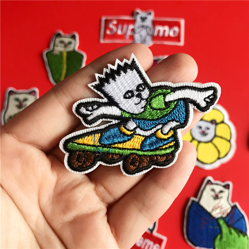 แฟชั่น Brand : Ripndip แผ่นผ้าเย็บปักลาย Diy สําหรับเย็บปักตกแต่งเสื้อผ้า 1 ชิ้น