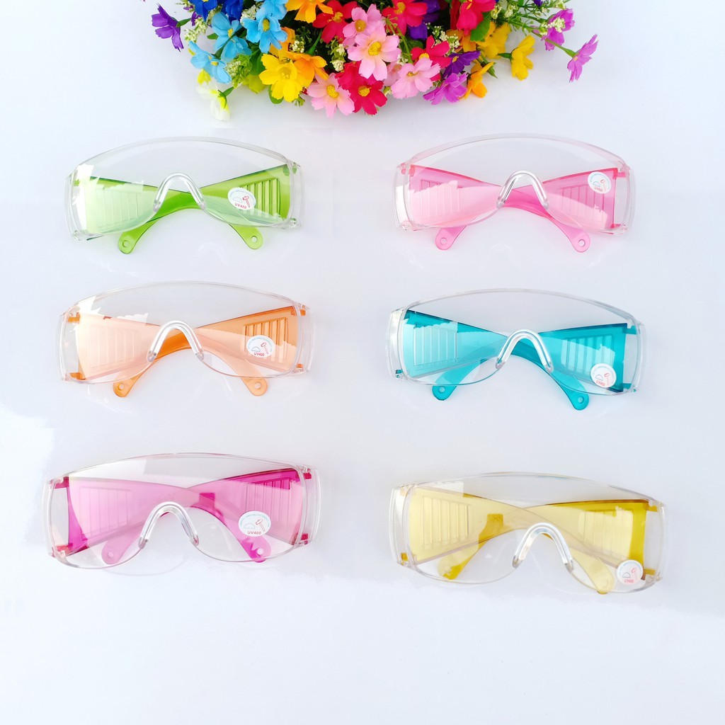 แว่นกันน้ำ แว่นตา ป้องกัน หลากสี แฟชั่น กันแดด กันลม สีสันสดใส