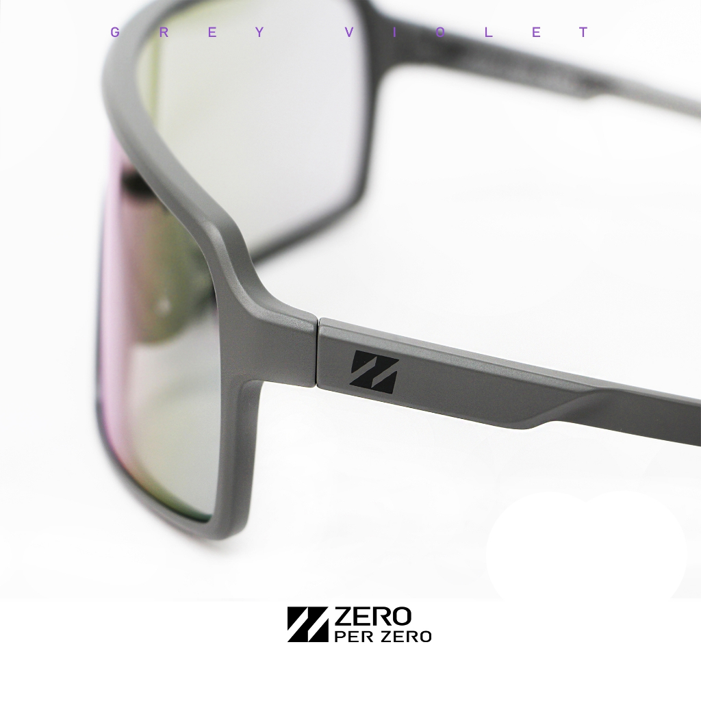 แว่นจักรยาน ZERO PER ZERO รุ่น SS1 เลนส์Photochromicปรับแสง สี Grey Violet - เลนส์สีม่วง