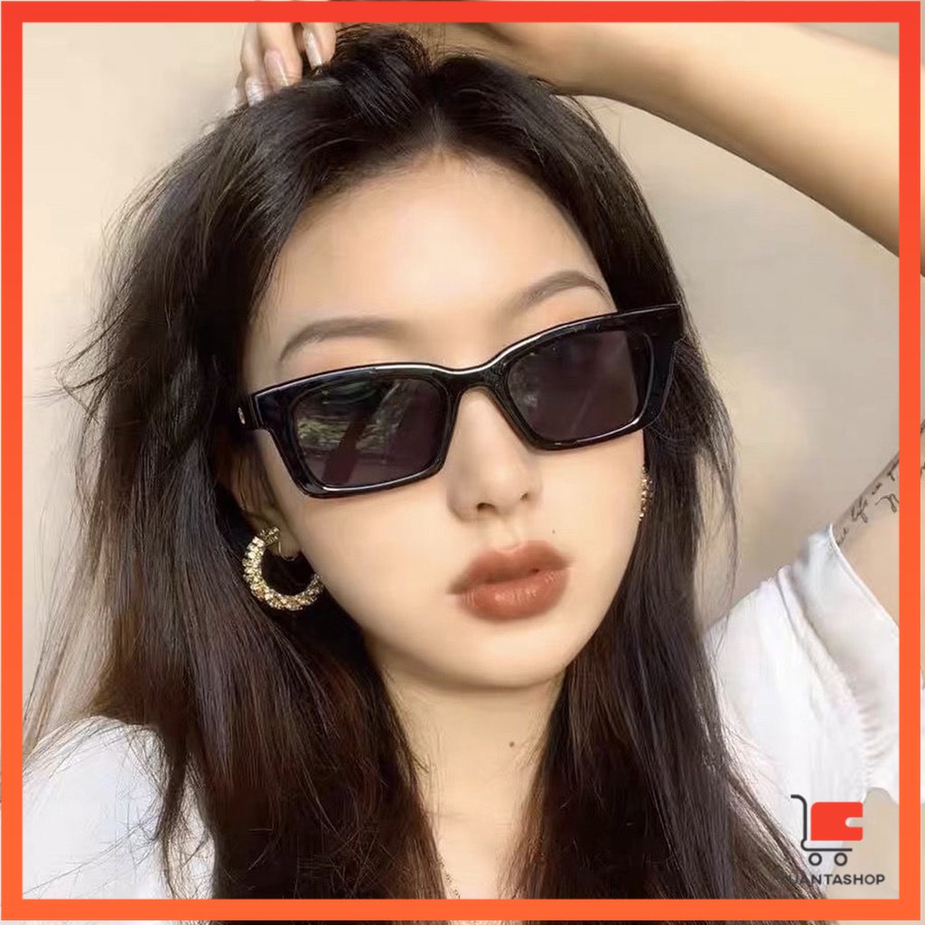 แว่นตากันแดด เลนส์ทรงสี่เหลี่ยม  unisex สำหรับสตรี แว่นตากันแดด Sunglasses