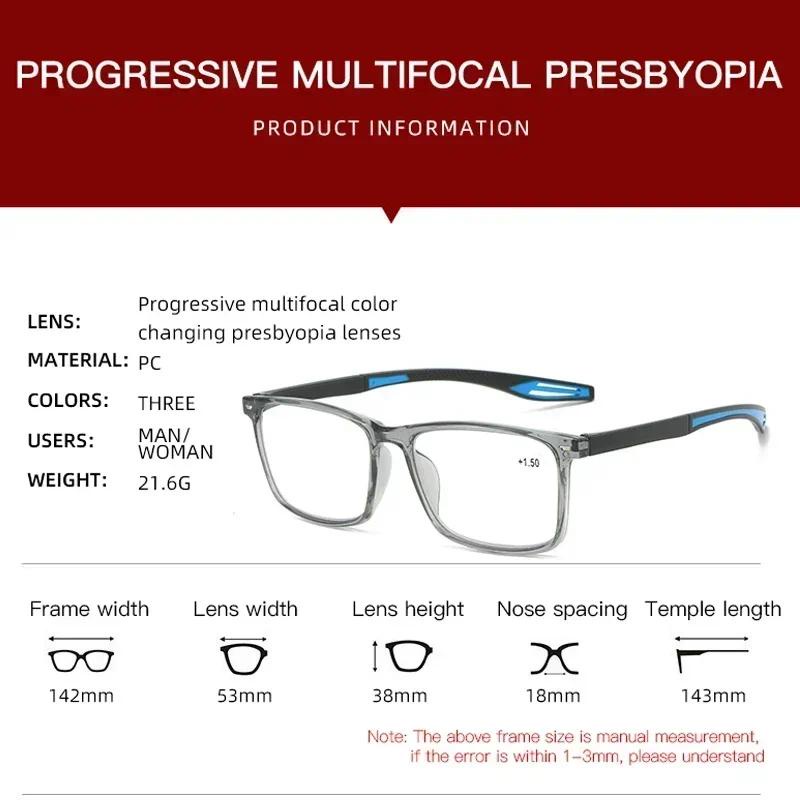 แว่นตาสายตายาว +1.0 ถึง +4.0 Bifocal สําหรับ Unisex
