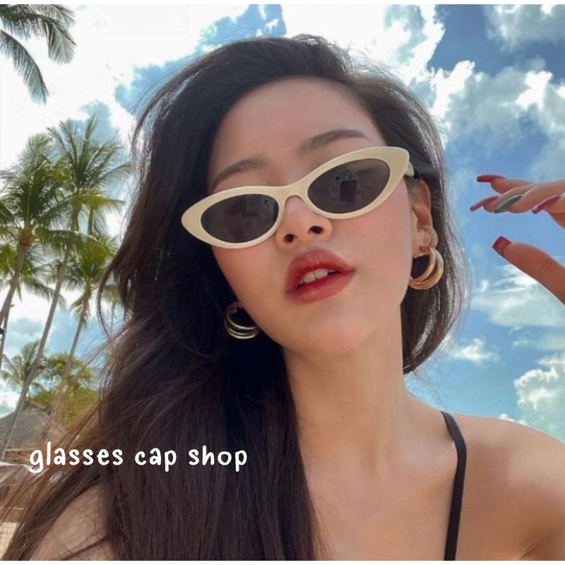 แว่นตาแฟชั่น New cat eye แว่นตากันแดด  [สินค้าพร้อมส่งในไทยค่ะ]