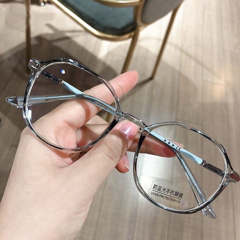 แว่นตาแฟชั่นเกาหลี แว่นกันรังสี แว่นกรองแสง กรองแสงจอคอม กรอบแปดเหลี่ยม unisex