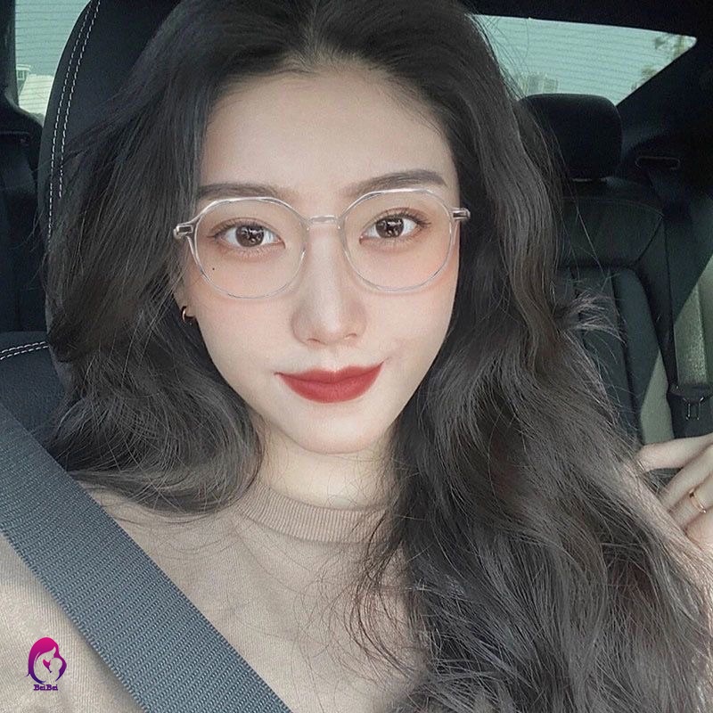แว่นทรงเกาหลี แว่นกรองแสงแท้ แว่นทรง 6 เหลี่ยม สีพาสเทล แว่นสายตา
