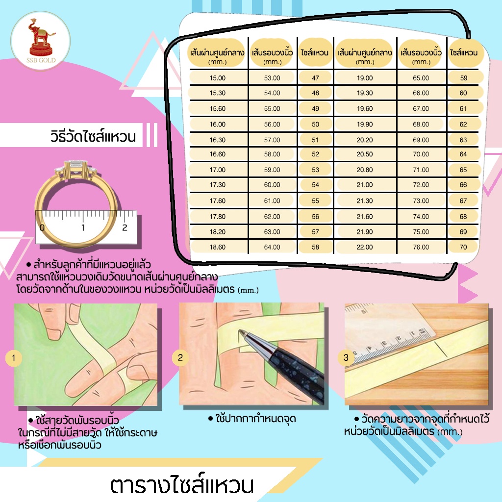 แหวนทองครึ่งสลึง ทอง 96.5% ลายสายรุ้ง ขายได้ จำนำได้ มีใบรับประกันทอง (ผ่อน0%ผ่านบัตรเครดิต)