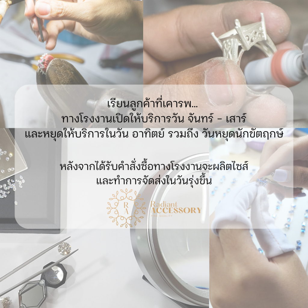 แหวนเงินแท้ ชุบทองคำขาว แหวนชาย ฝังเพชร Moissanite 0.5 กะรัต