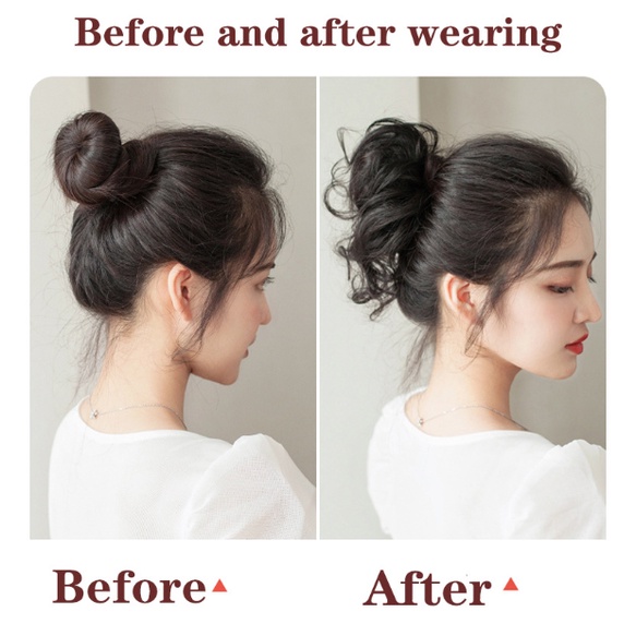 แฮร์พีช ดังโงะ ผมลอนยุ่ง วิกผมปลอม แบบยางยืดครอบ พร้อมส่ง(Dungngo-S)