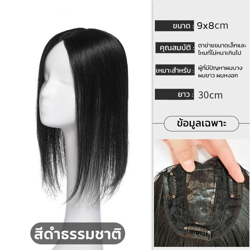 แฮร์พีชเพิ่มผมหนา วิกปิดผมบาง ปิดผมขาว แบบกิ๊บติด ยาว30cm ดูเป็นธรรมชาติ