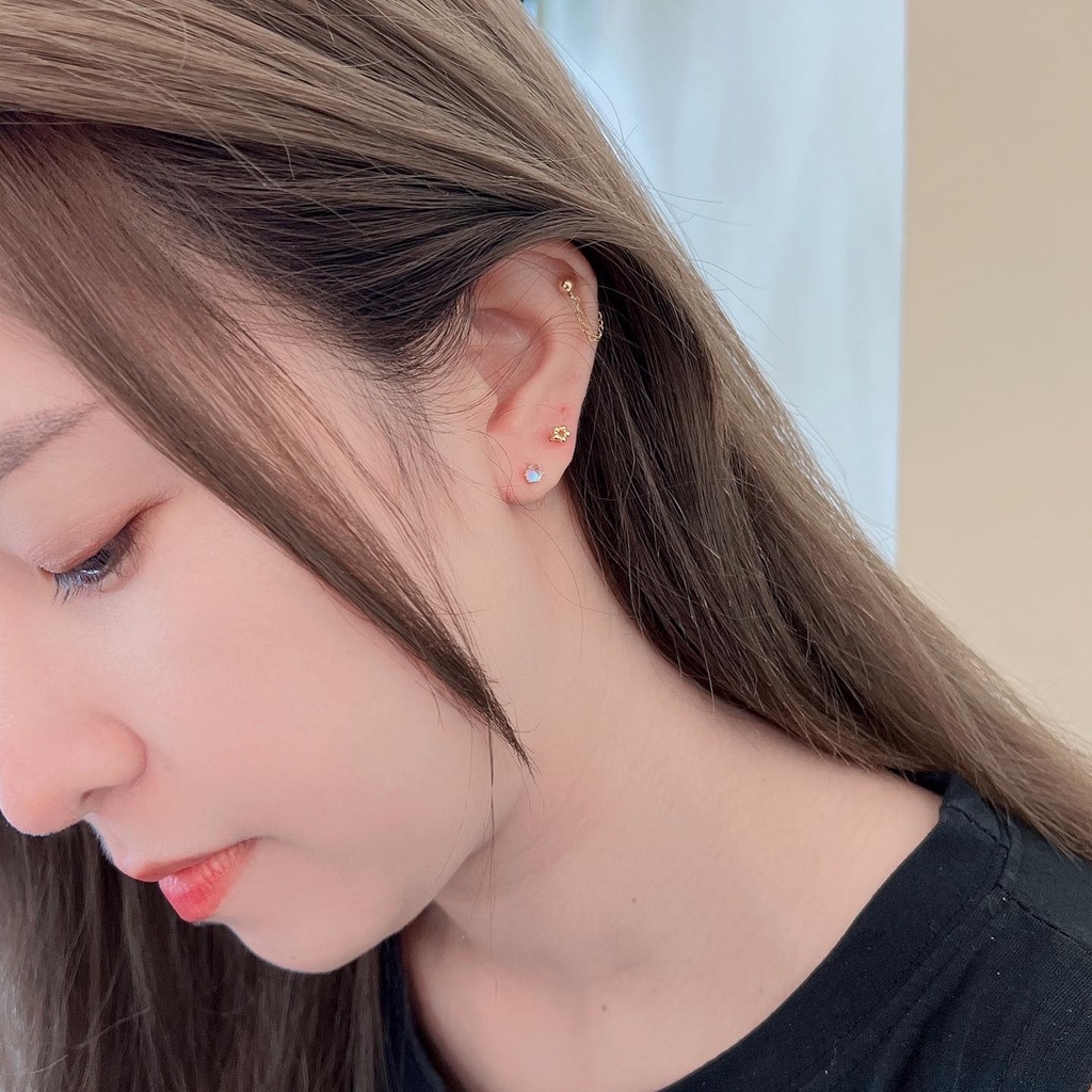 โค้ด ZQB33 ลด75.- Suwann.na ต่างหู ต่างหูเงินแท้ ต่างหูเพชร จิว จิวเงินแท้ จิวเพชร จิวโอปอล