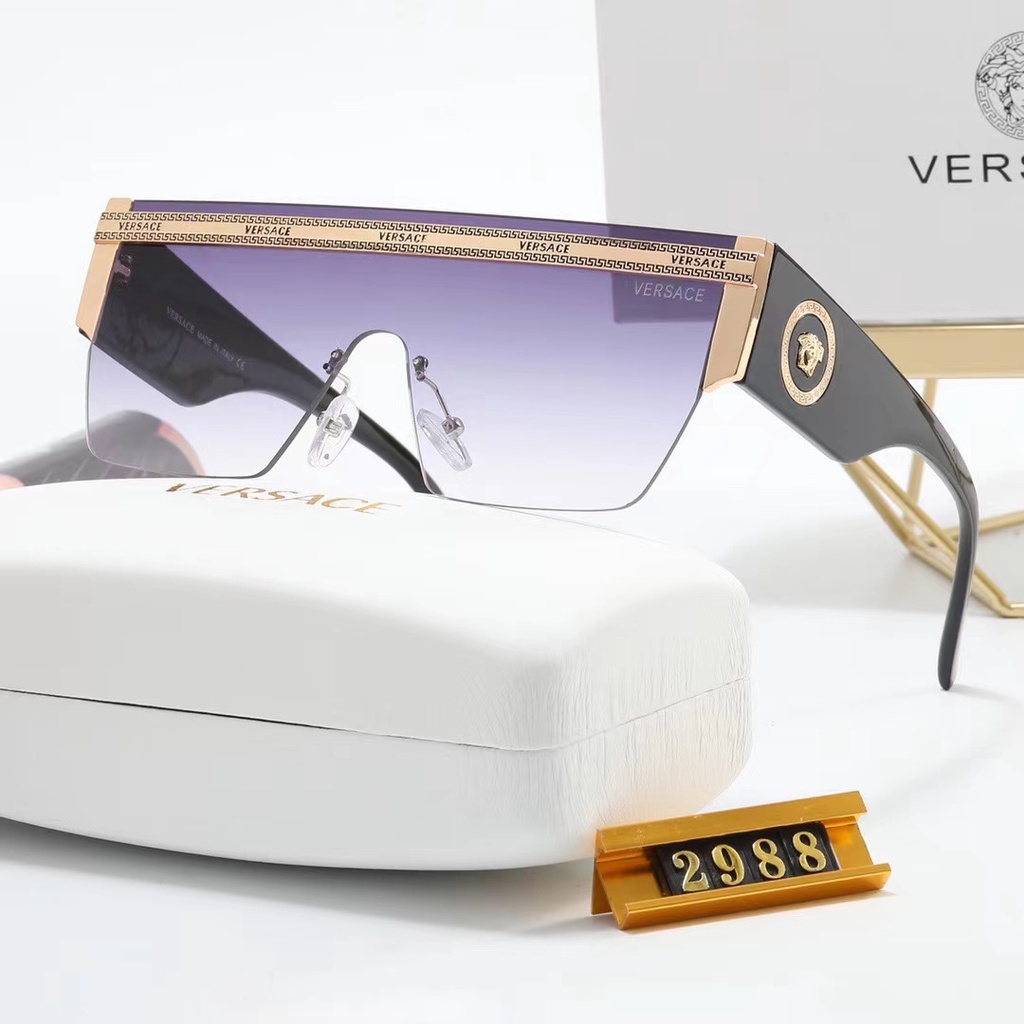 ใหม่ Hermes แว่นตากันแดด เลนส์วันพีช กรอบขนาดใหญ่ กันลม หรูหรา สําหรับผู้ชาย และผู้หญิง