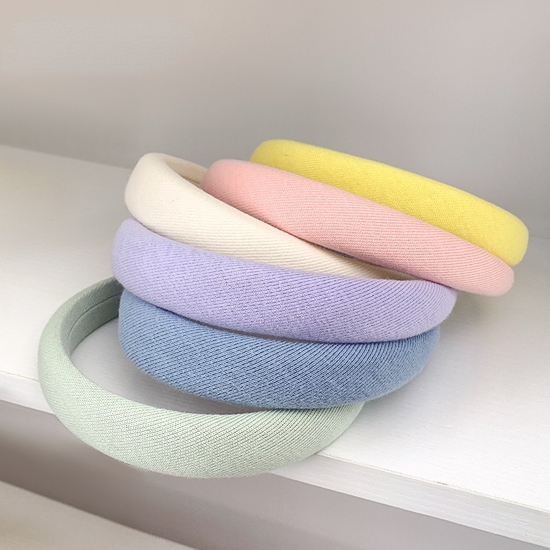 ใหม่ ที่คาดผมฟองน้ําสูง สีมาการอง แฟชั่นยอดนิยม สําหรับเด็กผู้หญิง