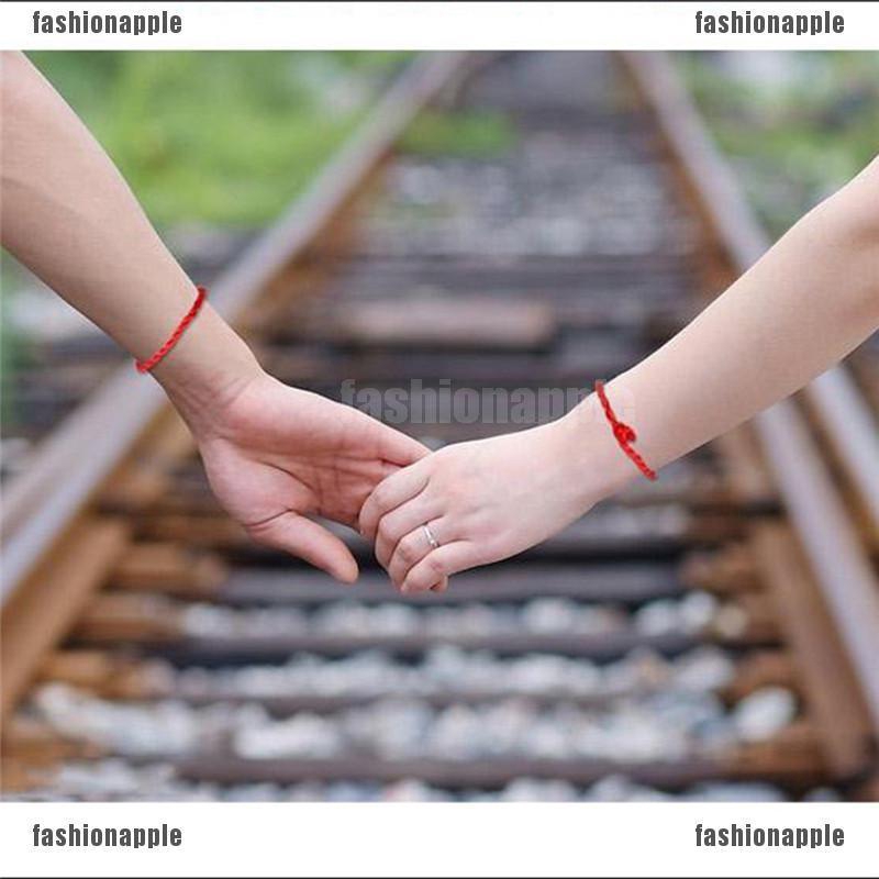 ☃☃ Fath สร้อยข้อมือเชือก สีแดง 50 ชิ้น