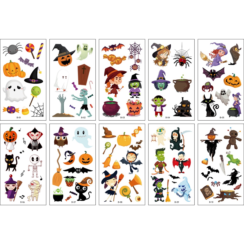 ☃️พร้อมส่ง☃️  Tattoo Stickers สติกเกอร์แทททู 1แผ่น=7บาท (ขนาด7x12 ซม.) *คละลาย* สติกเกอร์แทททู ของเล่นเด็ก