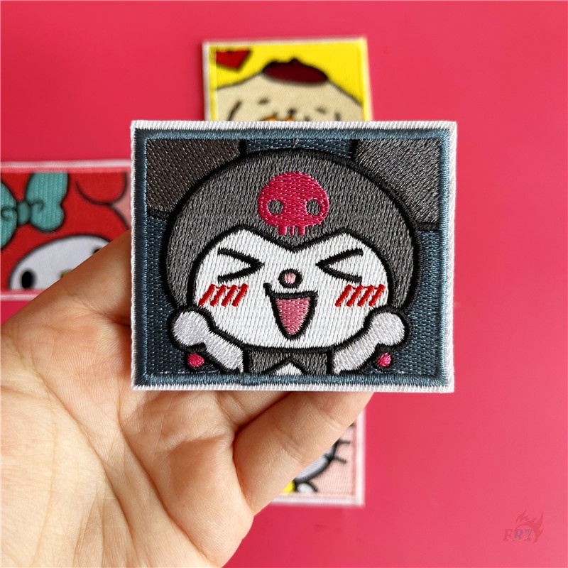 ☸ แผ่นแพทช์รีด ลายการ์ตูน Cinnamoroll Melody Kuromi Hello Kitty Pom Pom Purin ☸ แผ่นแพทช์รีดติดเสื้อ DIY (6.8 ซม. * 5.7 ซม.) 1 ชิ้น