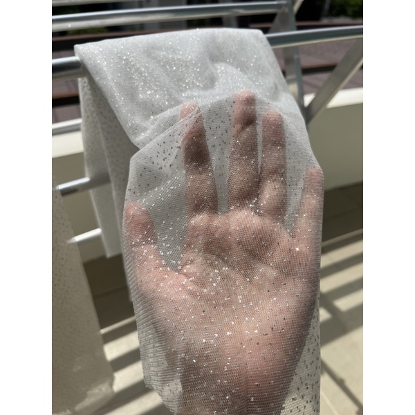 ✨เวลกลิตเตอร์ glitter veil มีสีแชมเปญกลิตเตอร์ทอง สีขาวกลิตเตอร์สีเงิน มีหวีสับในตัว