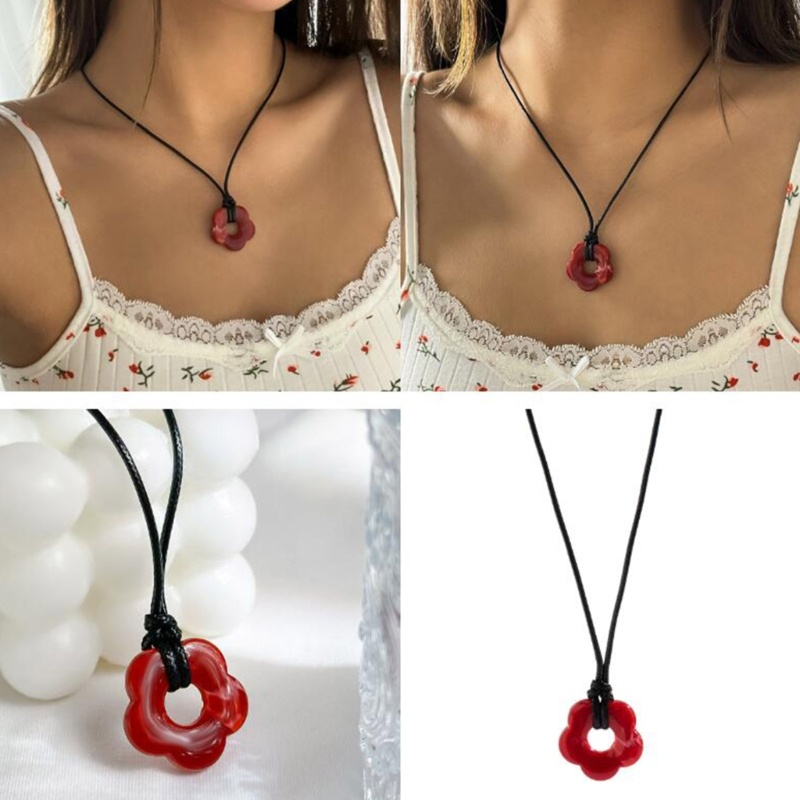 ✿ สร้อยคอ สายโซ่ จี้ดอกไม้ สามารถปรับได้ เข้ากับทุกการแต่งกาย