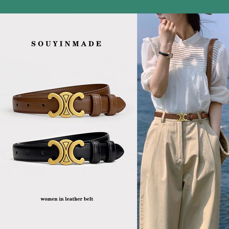 【COD & พร้อมส่ง】เข็มขัดหนังนิ่ม คุณภาพสูง แฟชั่นสําหรับผู้หญิง 3 style