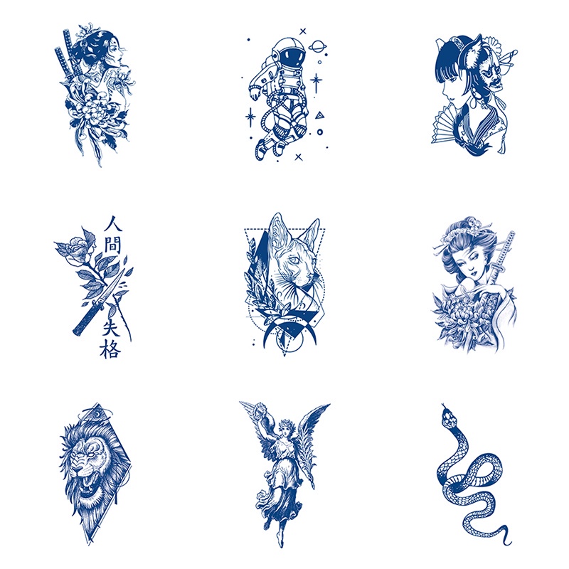 【WOOW MAGIC TATTOO】สติกเกอร์รอยสักชั่วคราว กันน้ํา ติดทนนาน 15 วัน
