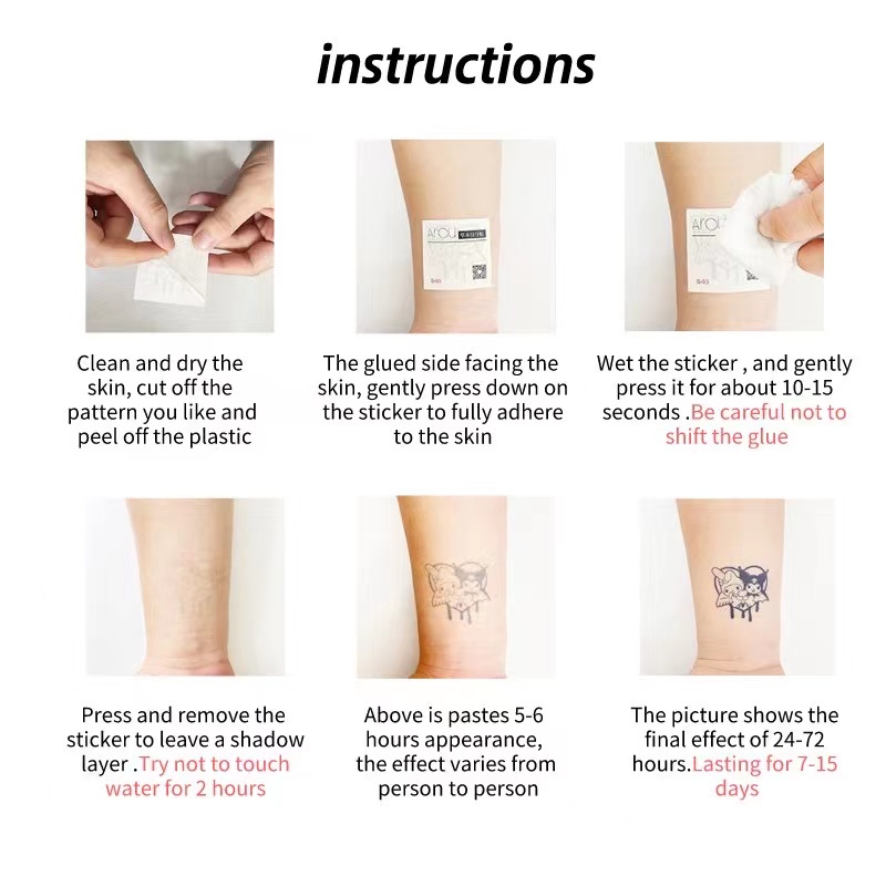 【WOOW】สติกเกอร์รอยสักชั่วคราว ลายหลายเหลี่ยม กันน้ํา 15 วัน