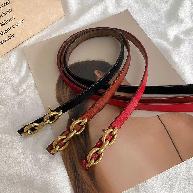 【พร้อมส่ง】เข็มขัดผู้หญิง/เข็มขัดแฟชั่น/เข็มขัดลำลอง 【ความกว้าง:2.5-3.5cm】-14