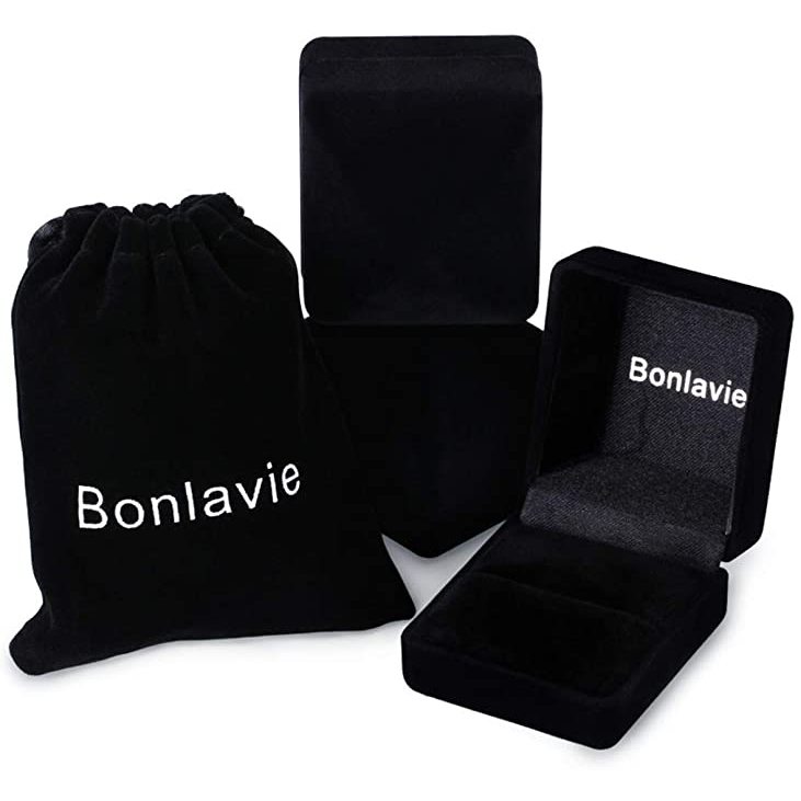【รองรับการแกะสลัก】BONLAVIE แหวนแต่งงาน ทังสเตนคาร์ไบด์ 6 มม. ใส่สบาย ไซซ์ 7-12