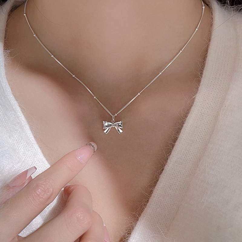 ꒰พร้อมส่ง꒱ ♡ Charlotte Necklace | สร้อยคอโซ่จี้โบว์ | สร้อยคอสไตล์เกาหลี ✩☼
