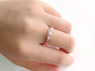 ZHOUYANG แหวนแต่งงานสำหรับผู้หญิง Rose G Old สีหกกรงเล็บ Cubic Z Irconia รอบตัดหมั้นพรรคของขวัญเครื่องประดับแฟชั่น R680