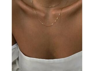 Xuyu เครื่องประดับสร้อยคอโซ่ทองคําสองชั้นสําหรับผู้หญิง