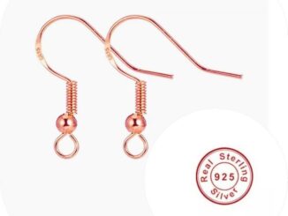 ก้านต่างหูเงินแท้ 925 สีโรส โกลด์  SH08