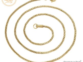 555jewelry สร้อยคอสแตนเลส ลายโซ่ถักกลม ดีไซน์ Unisex รุ่น MNC-C002 - สร้อยสแตนเลส สร้อยคอผู้ชาย สร้อยคอผู้หญิง (CH10)