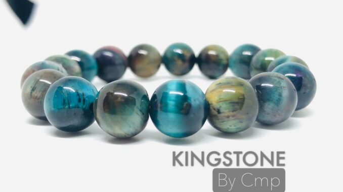 "Blue Tiger Eye's" (B01) กำไลหิน "บลูไทเกอร์ อายส์" หินแห่งความสงบ ช่วยคลายความกังวล ให้จิตใจสงบ