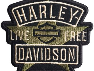 อาร์มติดเสื้อ HARLEY DAVIDSON อาร์มHARLEY อาร์มฮาเล่ย์  ลายดาวสีเขียว สินค้าผลิตในประเทศไทย พร้อมจัดส่ง