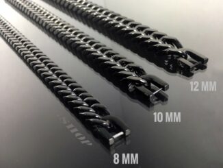B-248 สร้อยข้อมือสแตนเลส เลสดำ กว้าง8mm 10mm 12mm เลสข้อมือBlack color สร้อยข้อมือสแตนเลสแท้ ข้อมือเกรดพรีเมี่ย