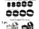 (1ชิ้น) 3 - 40 mm. จิวหู จิวระเบิดหู ปากแตร จิวปากแตร สแตนเลสแท้ Stainless 316L มีสีดำ