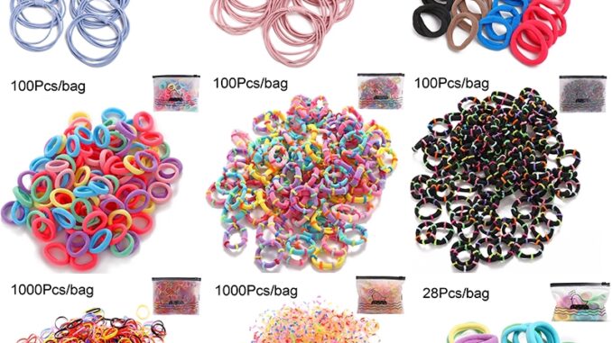 ยางมัดผมสไตล์เกาหลีสําหรับเด็ก 1000/100/50/20 ชิ้น