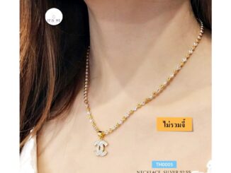 สร้อยคอเงินแท้92.5% งานชุบ 2 กษัตริย์ TH0005ลายมูนคัท/เม็ดมะยมตัดลาย ลายขายดี เล่นแสงดี ความหนา 2.0 มิล (สร้อยงานอิตาลี)(ไม่รวมจี้)
