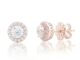 Jewellista ต่างหู Halo เงินแท้ ประดับพลอย CZ