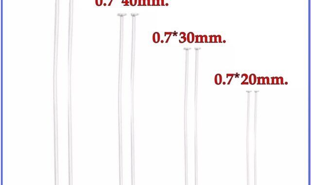 เฮดพินสแตนเลสสีเงิน​ TD59. 50 ชิ้น​/เซ็ต​