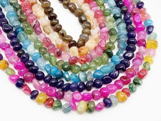 ลูกปัดหินธรรมชาติสําหรับทําเครื่องประดับ Diy ขนาด 10 12 มม .